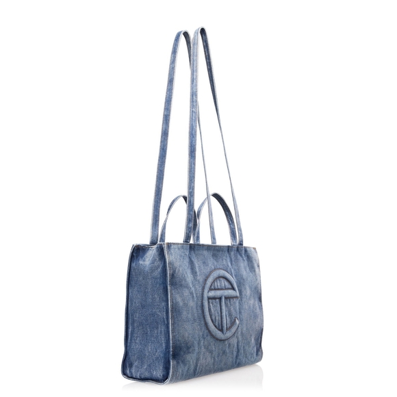 Telfar Handbags - Telfar- Medium Denim Shopper - Blue